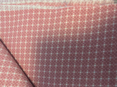 Vintage 1989 N.T.T. Calico Cotton Quilting Fabric mauve tiny squares 4 yards NOS