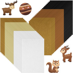 40Pcs 8×12 Inches Coloured Felt Fabric Sheets, Brown Series | Fabrics Craftwork