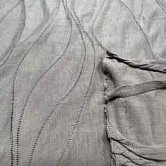 Three Dimensional Textured Pleated Unique Gray 60″W Fabric Lot of 5 Of Yards $15