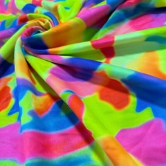 Swimwear Fabric Abstract Multicolor Print Nylon Spandex 4 Way Stretch by yard