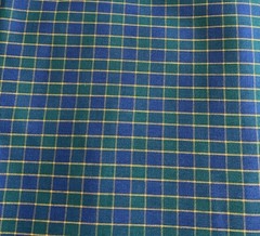 Three & 1/3 Yard Aqua, Blue, Yellow Plaid Shirting 44”Wide 100% Cotton
