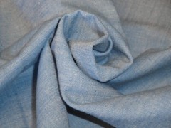 Dunroven House Blue Woven Cotton Chambray Homespun Apparel Home Decor Fabric