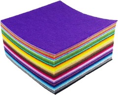 44 Piece Craft Felt Fabric Set in Assorted Colors – 1mm Thick & Machine Washable