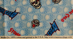 3 PCS VTG 1999 Officially Licensed WWF Stone Cold Blue Cotton FABRIC 3 1/2 Yds+