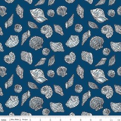 Ocean Oasis Seashells Night – Riley Blake Designs – scattered seashells – Cotton