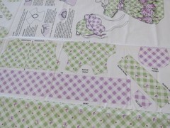 Daisy Kingdom GINGHAM VIOLETS Daisy Dolly Dress 17-19″ Doll Cut & Sew Fabric