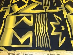 1 of 8 yds Cotton Ethnic Tribal print Cotton Black Yellow Craft Quilt 44″ w BTY
