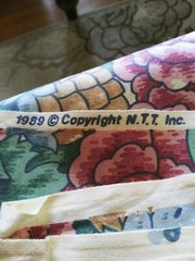 Vintage 1989 NTT Inc Floral Cotton Fabric 4.25 YARDS by 44″ wide.