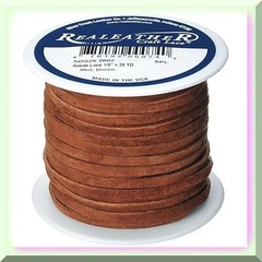 Brown Suede Lace 1/8 inch x 25 yards