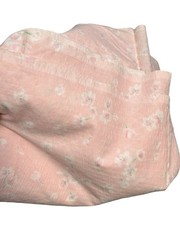 6 Yards VTG Peter Pan Fabrics Pink Floral Pink Green 61” Wide Crinkled READ