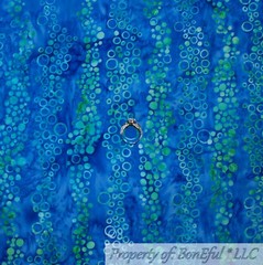 BonEful Fabric FQ Cotton Quilt Blue Aqua Green Bubble Ocean Sea Beach Fish Batik