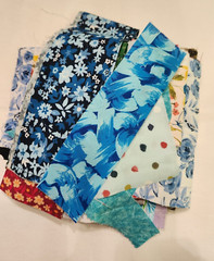 Fabric Scrap Bundle Cotton Quilting & Novelty Prints for Small Projects & Crafts