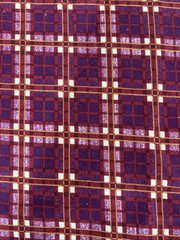Fabric Plaid Pattern Burgundy, Red, Magenta,Tan Grid Squares 42” X 81”