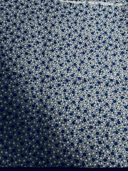 VTG 1930`s Reproduction Feedsack Floral Shades of Blue Tonal Blender BTFQ