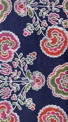 Vintage 60s 70s Translucent Mod Gothic Floral Specialty Fabric 86×45”