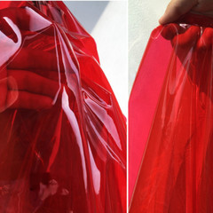 Colorful Clear PVC Fabric Matte Gloss Waterproof Sew Coat Perspective Clothing