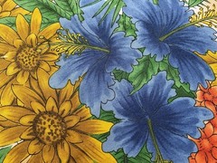 fabric Jungle Flower Colorful By Fabri-Quilt 42”X 27”