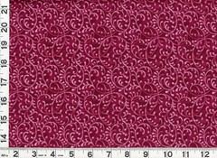 Fancy Dotted Curls on Dark Burgundy Quilting & Sewing Fabric by the Yard #936