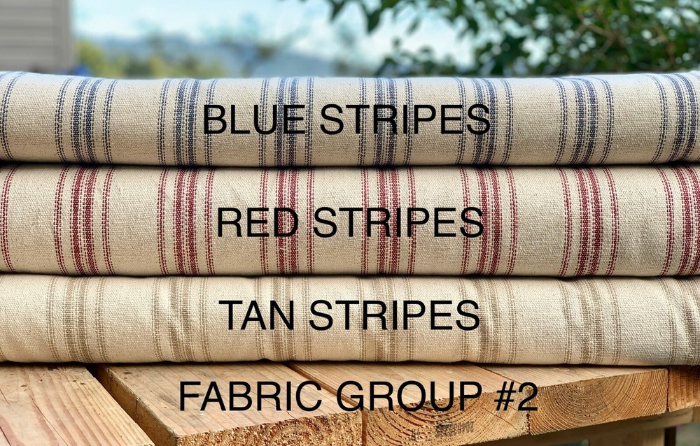 Grain Sack Fabric by the Yard, Ticking Fabric, French Country, Cottage Farmhouse