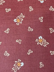 Kenmill Brown Orange Leaf Upholstery Fabric ~5 Yd x 54”-Autumn Fall Decor