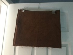 Fabric Suede Faux Suede Solid Dark Brown Color 36″ Wide 14.5″ Long Apparel Fabri