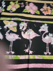 Cotton fabric 3 pieces, Panel Flams Loralie Harris for Loralie Designs: