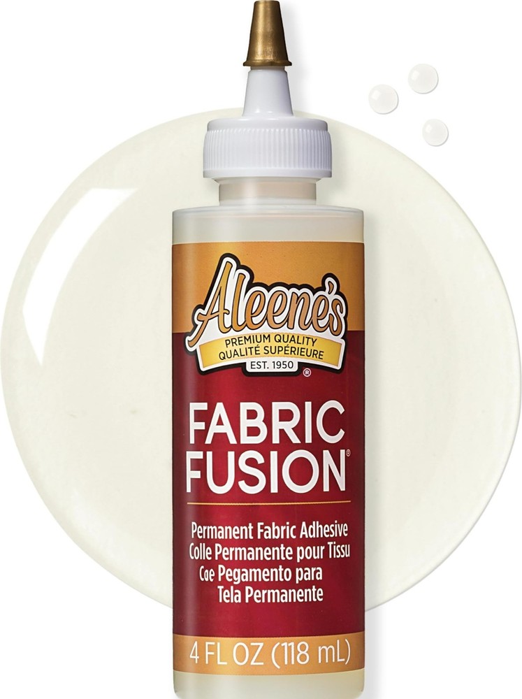 Aleene’s Fabric Fusion Glue 4 oz, Permanent and 4 oz (Pack of 1), Clear