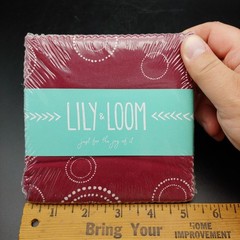 Lily & Loom Charm Square Pack – 5×5 – Modern Hand Drawn Fabric Lot of 3 New!