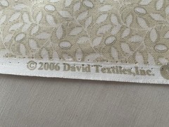 Fabric classic Leaf Beige 44”X 36″ Fabric David Textiles 00