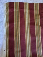 Outdoor Upholstery Fabric Burgundy Tan Olive Stripe 56″ x 135″ 3.75 Yards AMETEX