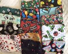 Novelty Games Theme Pad wrappers Assorted Fabric choose one you