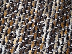 Ombre Flat Boucle Suiting from Italy – Tan, Brown, Cream, Black, Silver