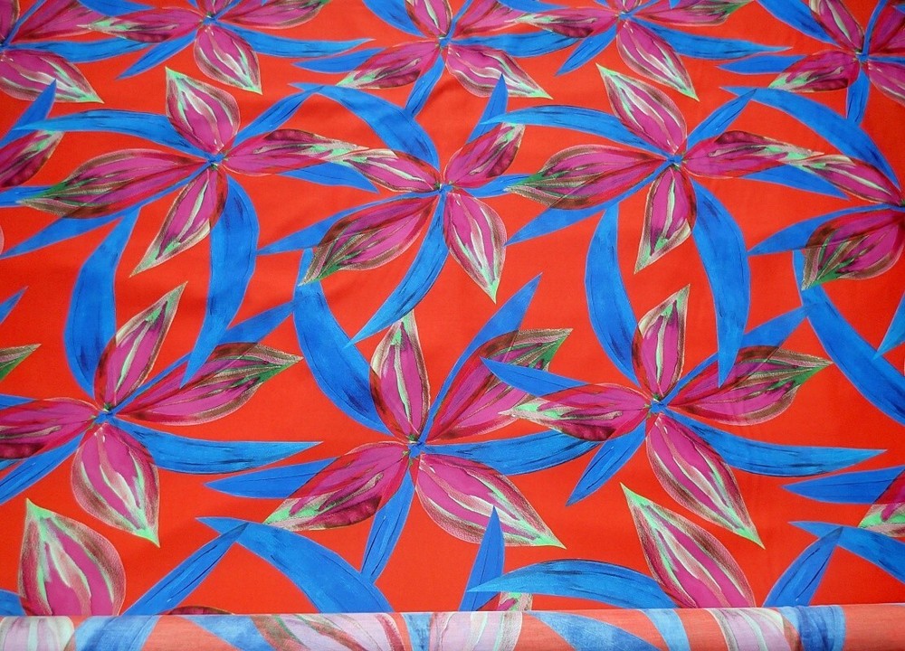 Authentic Top Italian designer Silk Cotton Fabric Made in Italy