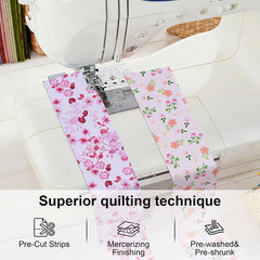 -100% US Cotton Precut Fabric Strips Roll for Quilting, Crafting, and Sewing, So