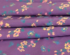 Purple Floral 100% COTTON Sewing Quilting Fabric Choose Length x 42″ Wide