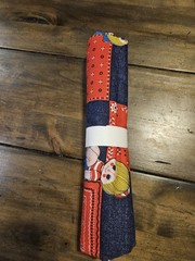 Springs Mills Inc Denim Patchwork Fabric 34 Inches Rag Dolls bandana Print 1974