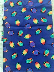 Hot Momma #9304 Neon Fish Fabric Polyester Cotton 1 1/2 yards 60″ wide