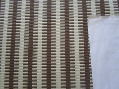 Soane Britain’s JAJIM STRIPE in Chestnut Cotton Weave 3.83 yds x53″W Brown Ivory