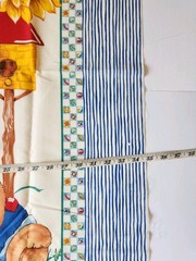 Vtg Teddy Bear Sunflower Theme Fabric Panel Quilt Blanket Sewing Wall Hang Baby