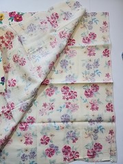45″ X 22.5″ Floral Cotton Linen Sewing Craft Quilting Fabric Remnant Colorful