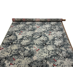 SCALAMANDRE MARLY GRIGIO FLORAL EXCLUSIVE VELVET FABRIC BY 1/2(0.5) YARD 51″W