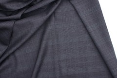 Lanificio Cerruti 130’s Gray Green check color pattern wool suiting fabric 5mts