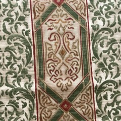 BTY Flourish Stripe Interior Decor Fabric Green Beige