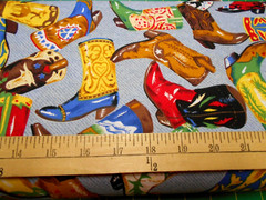 1 yard Tex Mex Boots Fabric