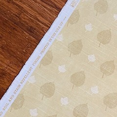 BTY Taupe Beige Leaf Stripe Interior Upholstery Fabric