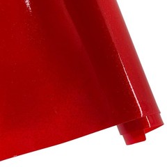 Red Transparent Glitter Vinyl Roll 0.7mm Clear PVC Jelly Fabric 12×48 Inch