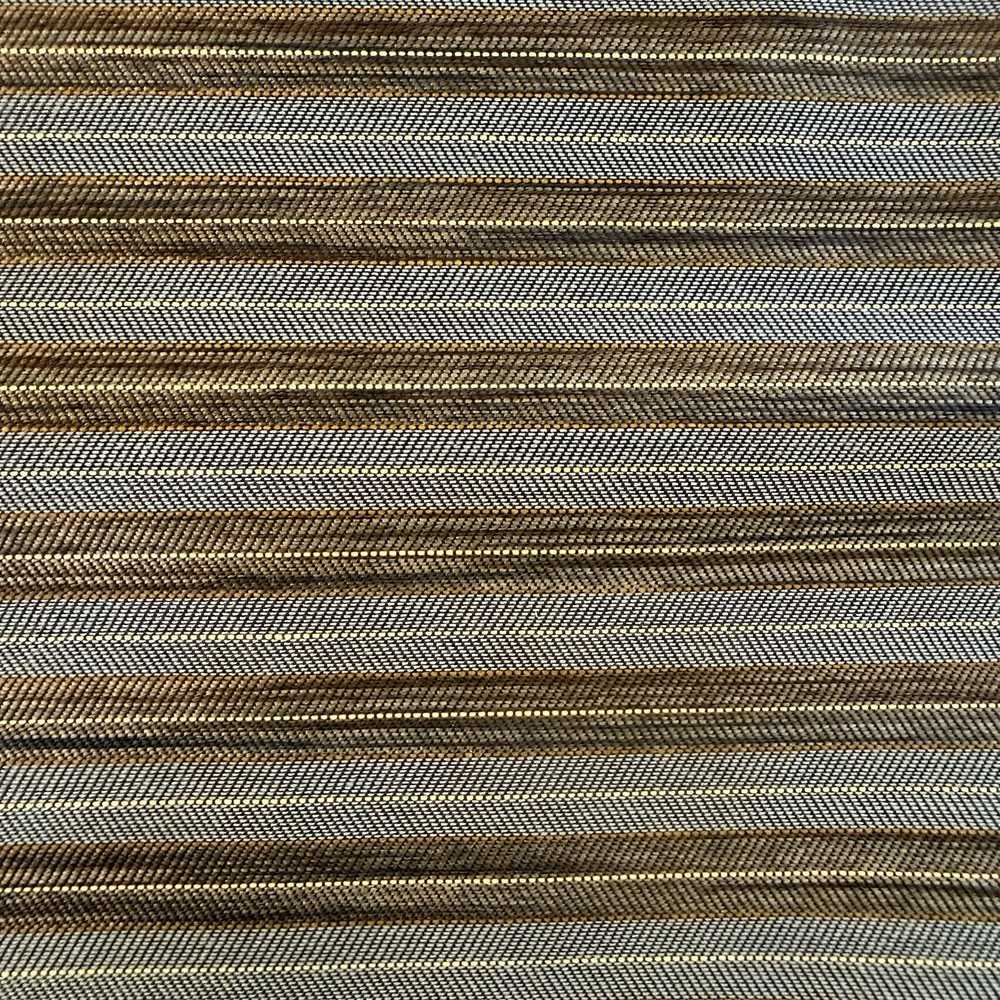 Indoor Outdoor Herringbone Blue Brown Water Resistant Stripe Coated Fabric 5 Yd