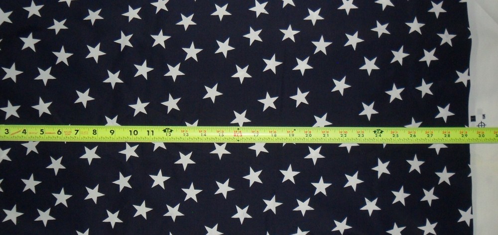 Vintage Lida Inc F13004 Le Star Fabric navy white 58″ wide X 2 yards
