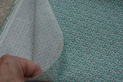 By 1/2 Yd, Vintage, Green & Red Calico on White Quilt Cotton, Marcus, N6443