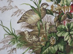 SCALAMANDRE CURTAIN FABRIC DESIGN Edwin’s Covey 6.4 METRES MULTI ON WHITE